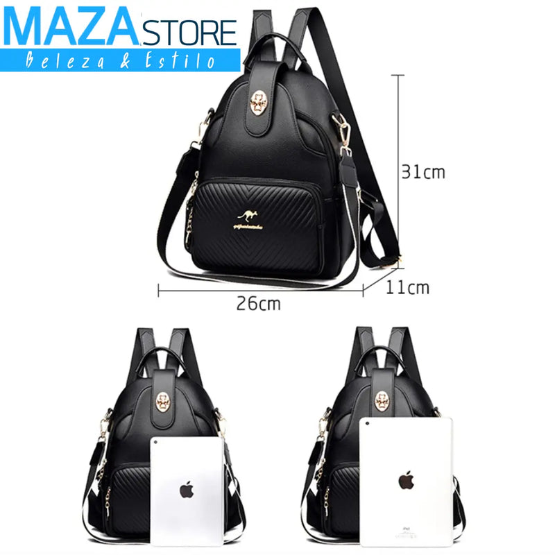 BM1006 LUXUOSA E ESPAÇOSA BOLSA/MOCHILA FEMININA